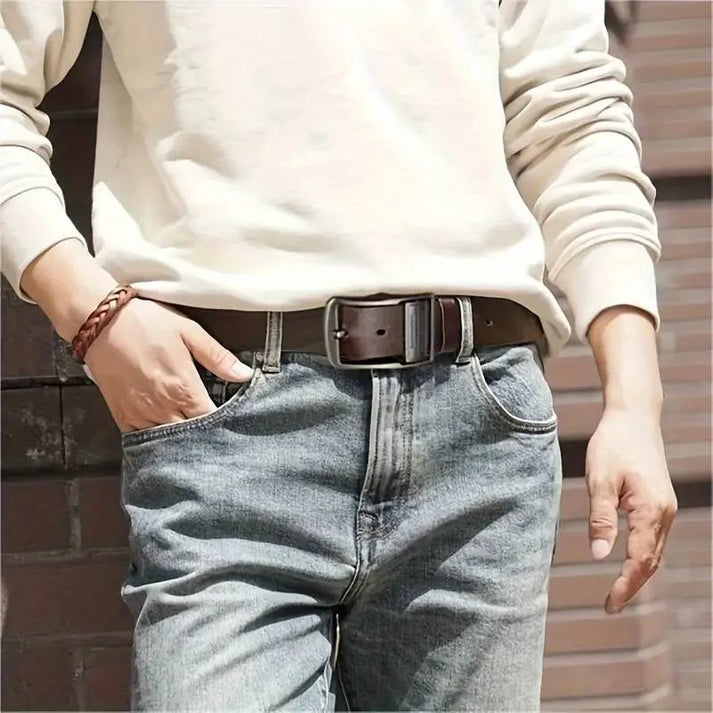 ⚡ Limited Time Offer – Save 49%! 👔 Men's Business Leather Belt, Elegant & Durable
