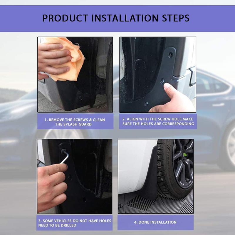 Universal car mudguards